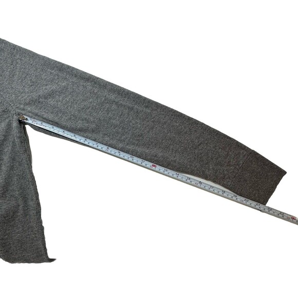 Abercrombie & Fitch Men Sweater Gray V Neck Wool Cotton Blend L Old Money Casual - Picture 9 of 10